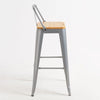 Leeds Stool with Backrest