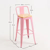 Leeds Stool with Backrest