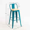 Leeds Stool with Backrest