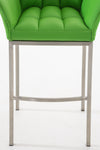 Damaso 4 High Stool Chrome Synthetic Leather