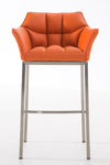 Damaso 4 High Stool Chrome Synthetic Leather