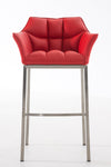 Damaso 4 High Stool Chrome Synthetic Leather