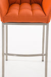 Damaso 4 High Stool Chrome Synthetic Leather