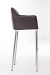 Damaso 4 High Stool Chrome Synthetic Leather