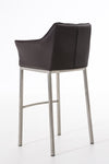 Damaso 4 High Stool Chrome Synthetic Leather