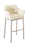 Damaso 4 High Stool Chrome Synthetic Leather