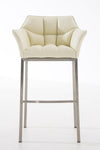 Damaso 4 High Stool Chrome Synthetic Leather