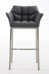 Damaso 4 High Stool Chrome Synthetic Leather