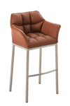 Damaso 4 High Stool Chrome Synthetic Leather