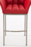 Damaso 4 High Stool Chrome Synthetic Leather