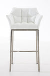 Damaso 4 High Stool Chrome Synthetic Leather