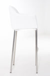 Damaso 4 High Stool Chrome Synthetic Leather