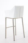 Damaso 4 High Stool Chrome Synthetic Leather