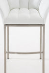 Damaso 4 High Stool Chrome Synthetic Leather