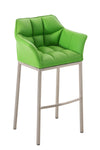Damaso 4 High Stool Chrome Synthetic Leather