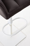 Damaso High Stool White Synthetic Leather