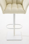 Damaso High Stool White Synthetic Leather