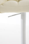 Damaso High Stool White Synthetic Leather