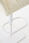 Damaso High Stool White Synthetic Leather