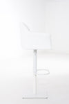 Damaso High Stool White Synthetic Leather