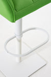 Damaso High Stool White Synthetic Leather