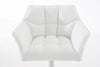 Damaso High Stool White Synthetic Leather