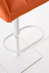 Damaso High Stool White Synthetic Leather