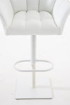 Damaso High Stool White Synthetic Leather