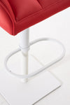 Damaso High Stool White Synthetic Leather