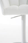 Damaso High Stool White Synthetic Leather