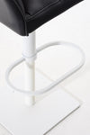 Damaso High Stool White Synthetic Leather