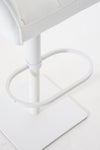 Damaso High Stool White Synthetic Leather