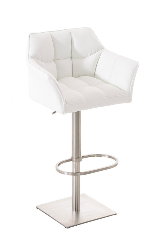 Taburete Alto Damaso Piel Sintética Cromada
