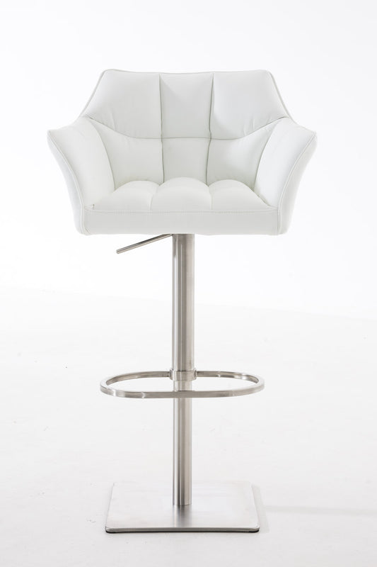 Taburete Alto Damaso Piel Sintética Cromada