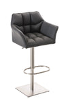 Damaso High Stool Chrome Synthetic Leather 