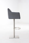 Damaso High Stool Chrome Synthetic Leather 