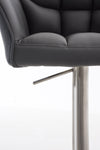 Damaso High Stool Chrome Synthetic Leather 