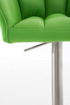 Damaso High Stool Chrome Synthetic Leather 