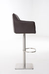 Damaso High Stool Chrome Synthetic Leather 