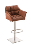 Damaso High Stool Chrome Synthetic Leather 
