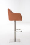 Damaso High Stool Chrome Synthetic Leather 