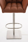 Damaso High Stool Chrome Synthetic Leather 