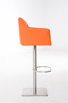 Damaso High Stool Chrome Synthetic Leather 