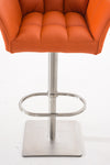 Damaso High Stool Chrome Synthetic Leather 