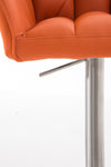 Damaso High Stool Chrome Synthetic Leather 