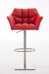 Damaso High Stool Chrome Synthetic Leather 