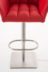 Damaso High Stool Chrome Synthetic Leather 