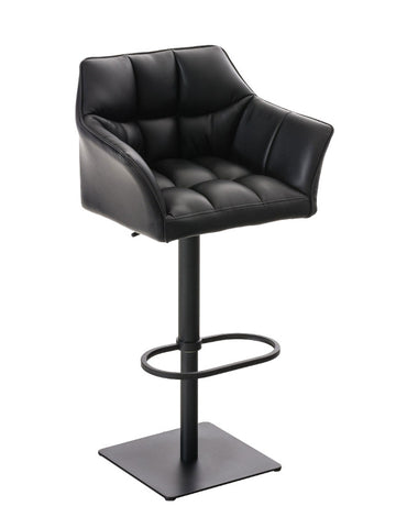 Damaso High Stool Black Synthetic Leather