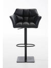 Damaso High Stool Black Synthetic Leather