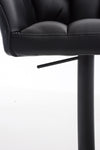 Damaso High Stool Black Synthetic Leather